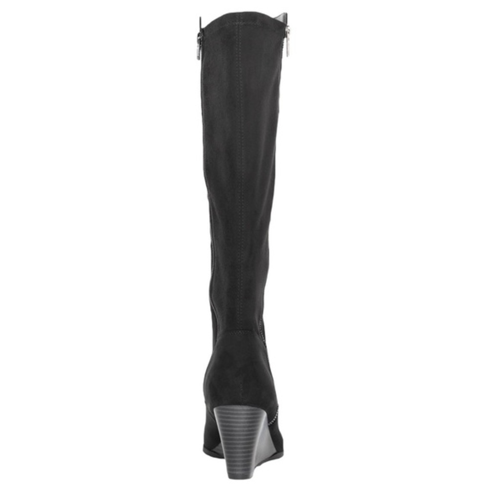 New Style & Co Wynterr Faux Suede Tall Wedge Boots​ - Picture 2 of 4